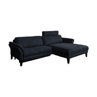 ECKSOFA MIT MOTORISCHER RELAXFUNKTION MALTA Schwarz Webstoff - Schwarz, Buchenholz/Textil (302/175cm) - KAWOLA