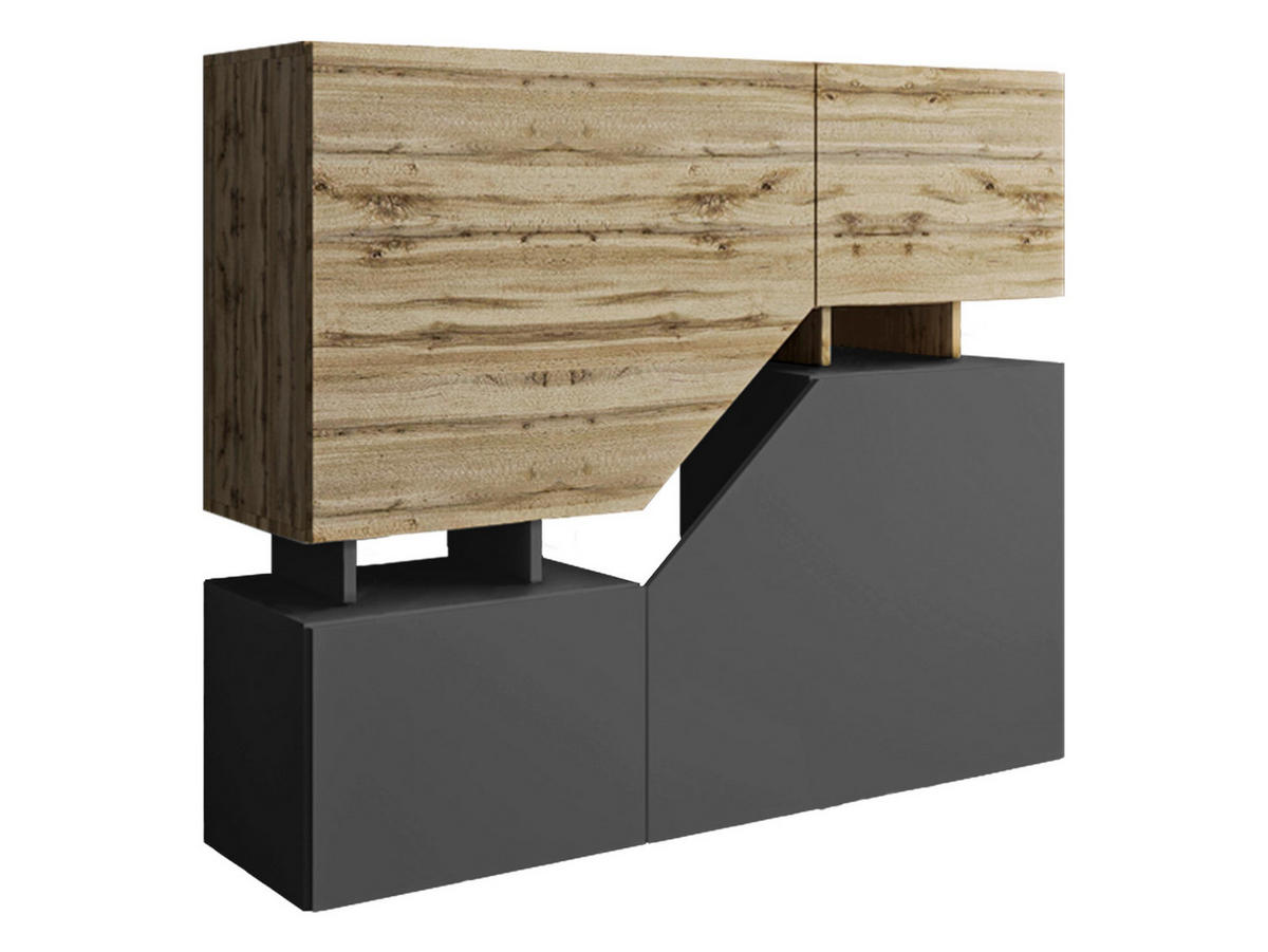 KOMMODE Ceelias - Anthrazit, Holzwerkstoff (120/100/35cm) - MIRJAN24