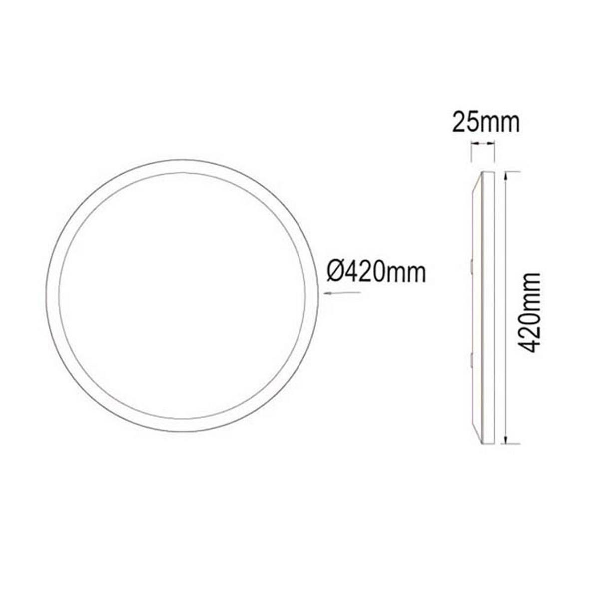 LED DECKENLEUCHTE Sapana Weiß Opal - Weiß, Kunststoff (42/42/2.5cm) - Globo Lighting