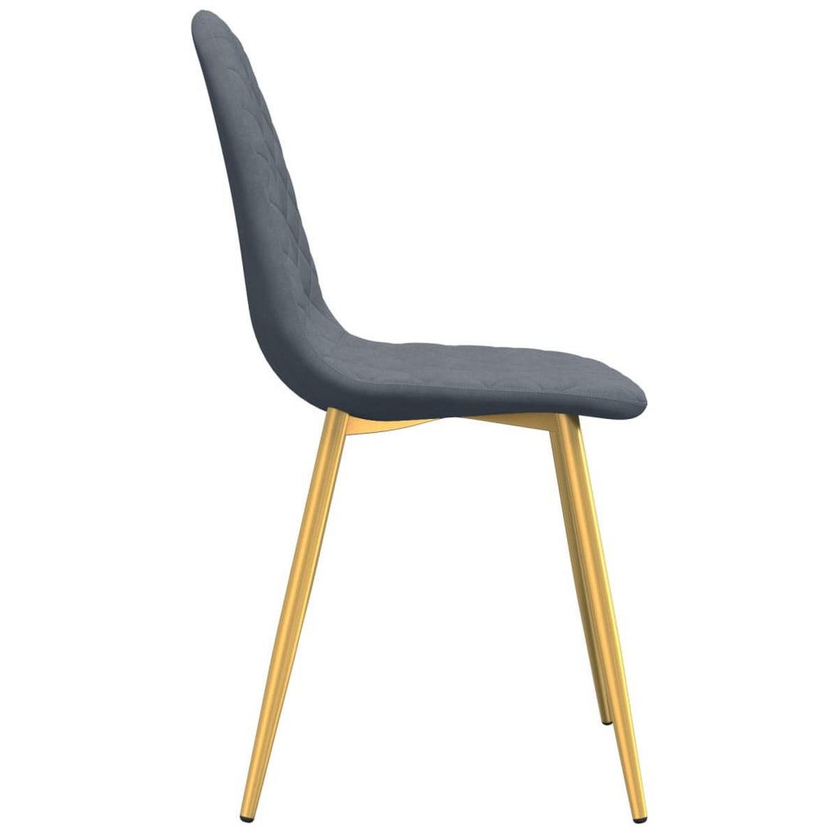 ESSZIMMERSTÜHLE 4 Stk. Dunkelgrau Samt 45*53.5*83cm - Grau, Metall (45/83/53.5cm) - ZMH