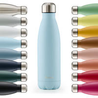 THERMOSFLASCHE Charles 750 ml, Hellblau - Hellblau, Metall (0.75L) - Blumtal