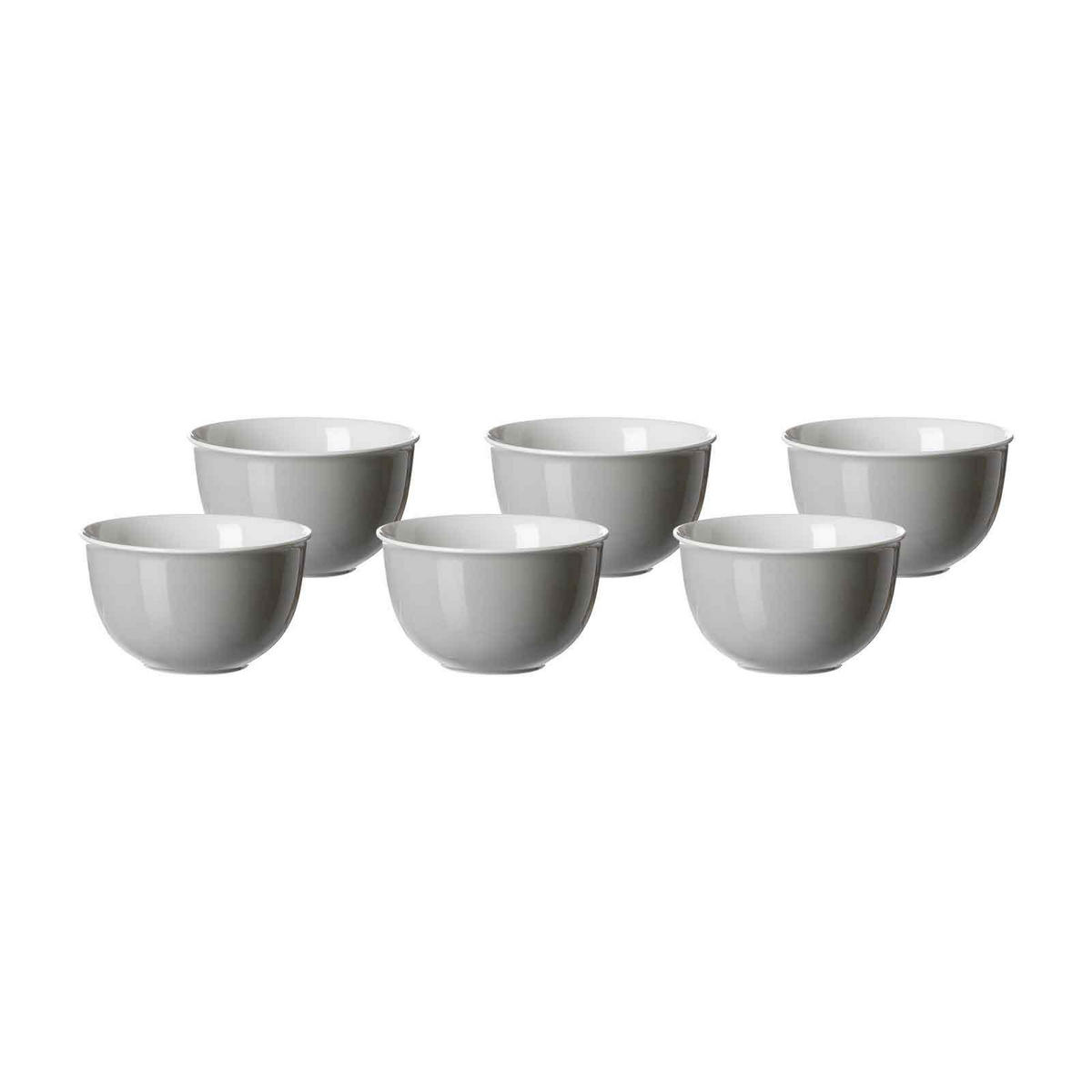 MÜSLISCHALEN Doppio Grau ø 14 cm 6er Set - Grau, Keramik (14cm) - Ritzenhoff Breker