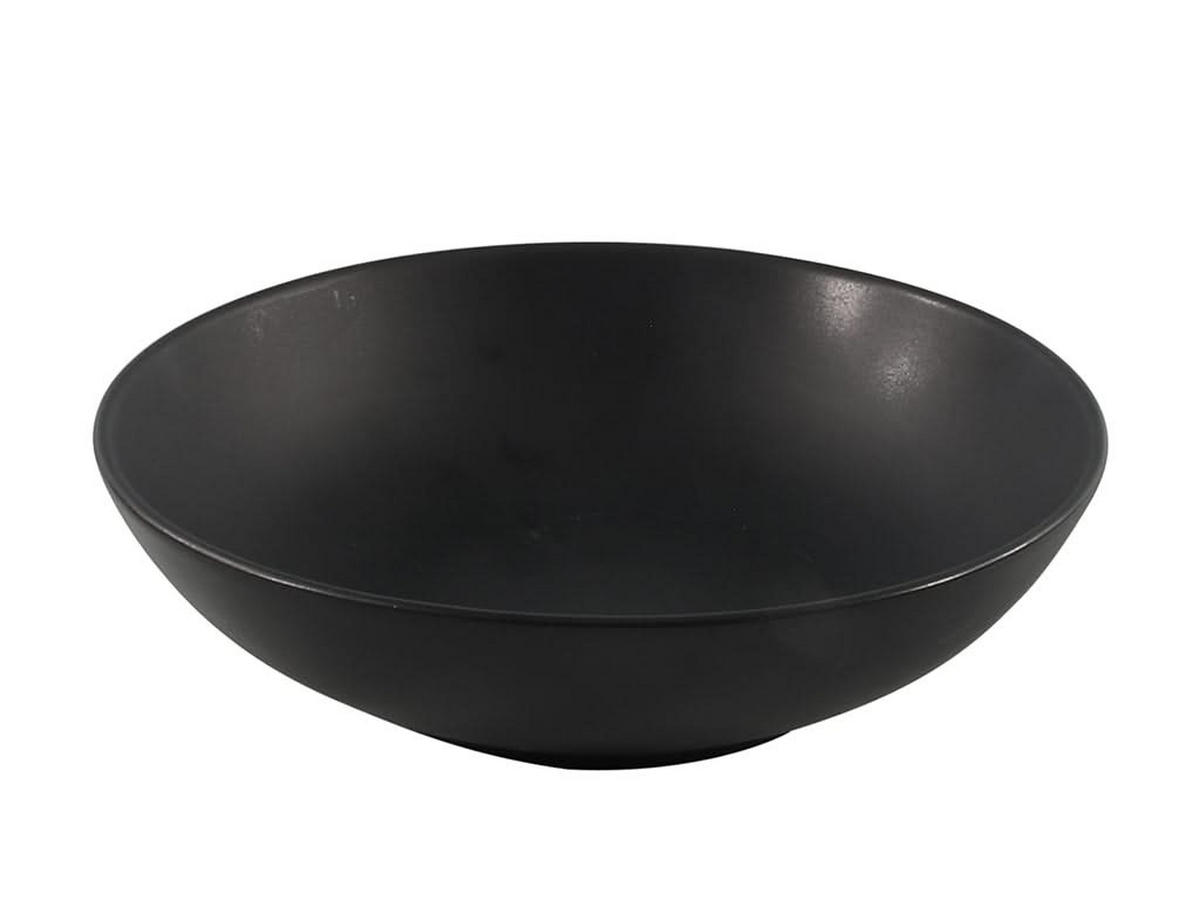 TIEFER TELLER Tiefe Teller Black Tie ø 21 cm - 6 Stück - Schwarz, Keramik (2/5/21cm) - Studio Tavola