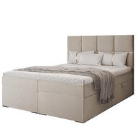 BOXBETT 120x200 cm mit Topper - Beige, Textil (120/200cm) - Idohome