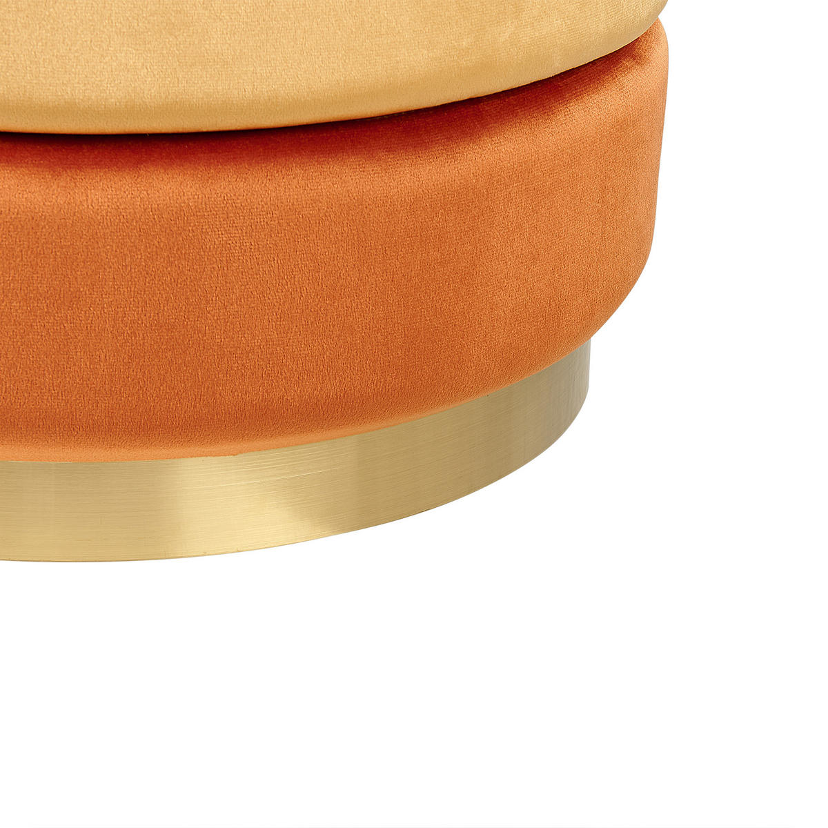 POUF Louin 48/48/41 cm - Orange, Textil (48/41/48cm) - Beliani