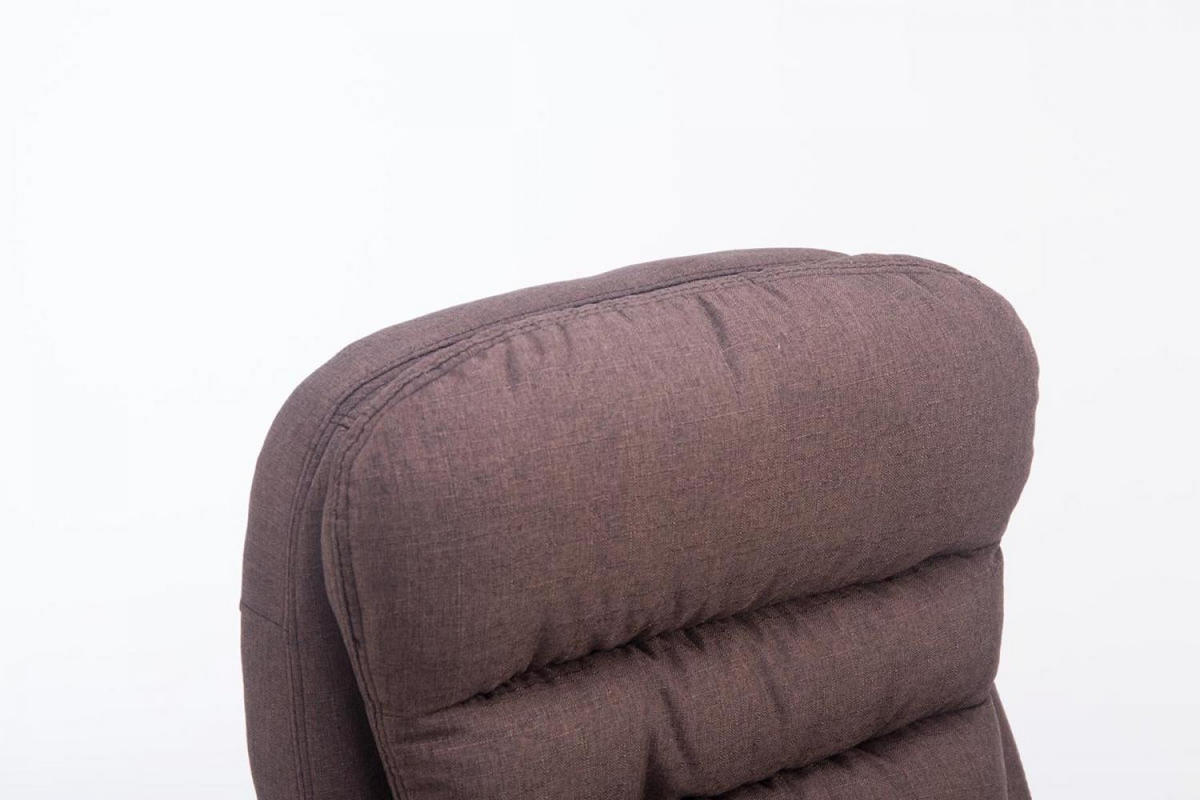 CHEFSESSEL Stoff braun - Chromfarben/Braun, Textil/Metall (68/116/77cm) - CLP