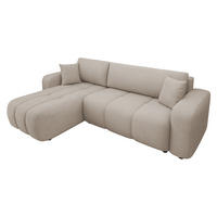 ECKSOFA Furyn - Beige/Schwarz, Holz/Kunststoff (244/145cm) - MIRJAN24