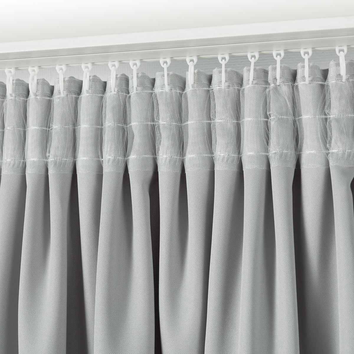 FERTIGVORHANG mit Schlaufenband hellgrau 140 x 280 cm - Hellgrau, Textil (140/280/1cm) - Dekoria