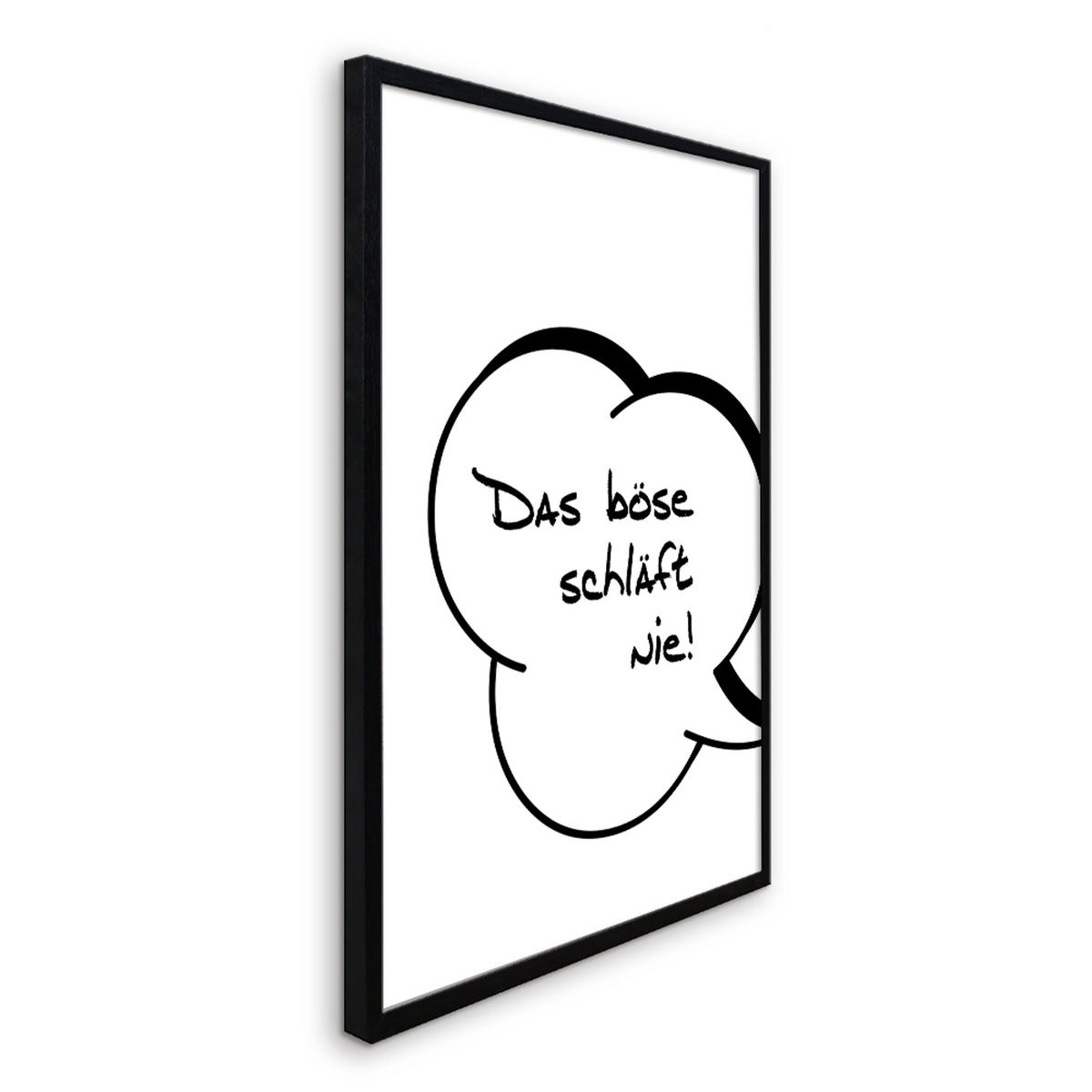 BILD mit Rahmen 2er Set 51x71 cm Spruch: Humor Paar - Weiß, Holz (51/71cm) - artissimo