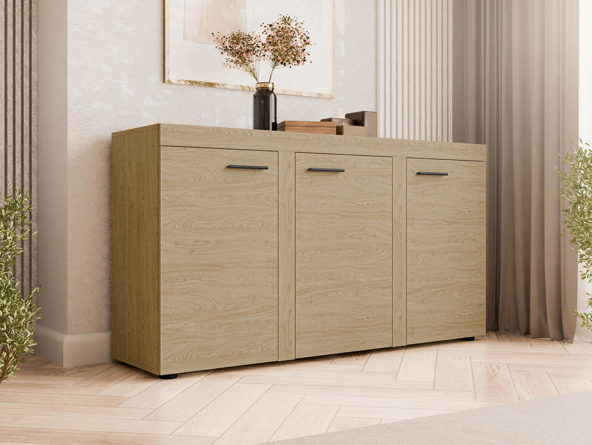 KOMMODE Rumba 3F2 - Eichefarben, Holzwerkstoff (149/82/40cm) - MIRJAN24
