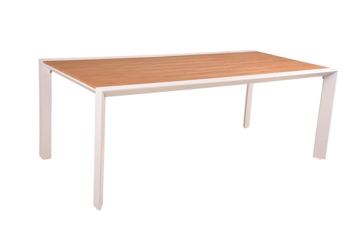 GARTEN-SITZGRUPPE Jonas 7-teilig Gartenmöbel-Set - Hellbraun, Kunststoff - DELUKE