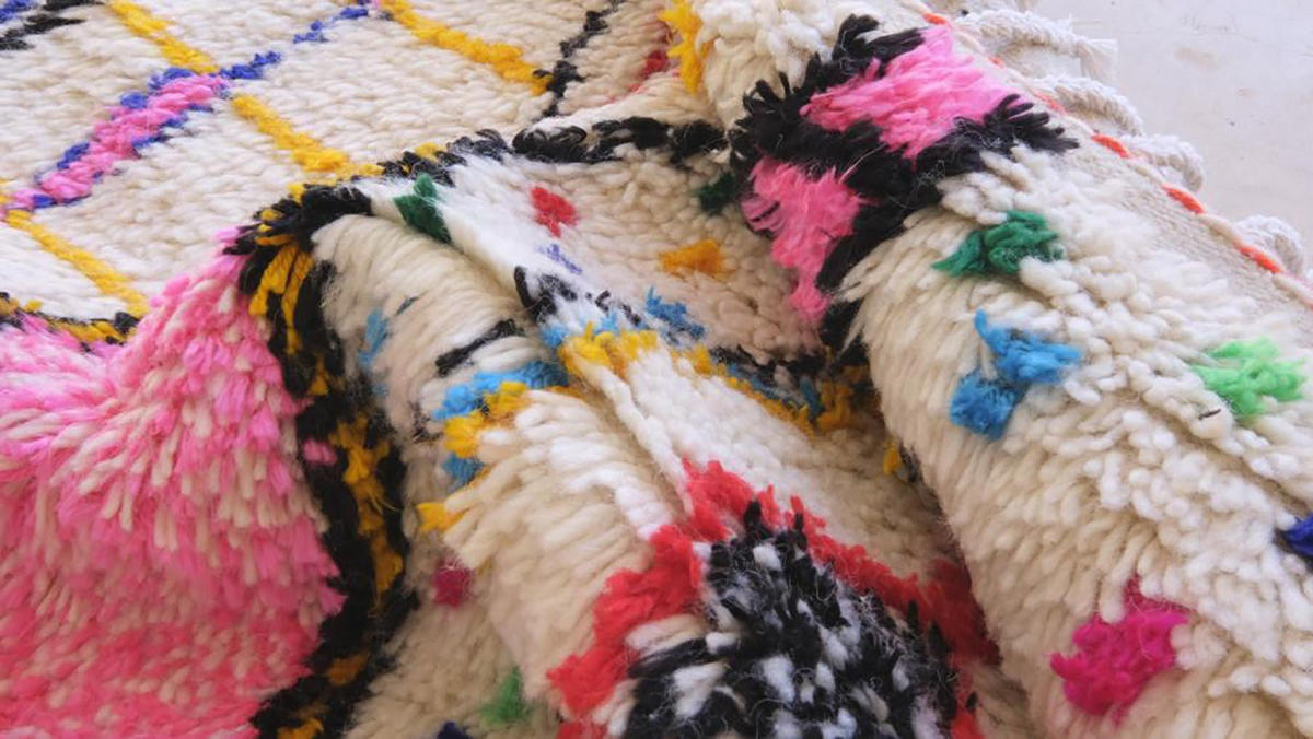 BERBERTEPPICH aus Marokko aus Wolle pop 200x 300 cm - Multicolor, Naturmaterialien (200/300cm) - AFK Living