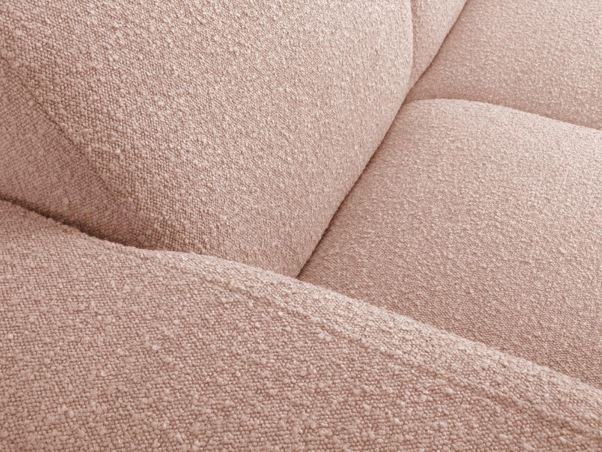 ECKSOFA links Molino aus Boucle puderrosa 4 Sitzplätze - Pink, Textil (170/250cm) - Micadoni