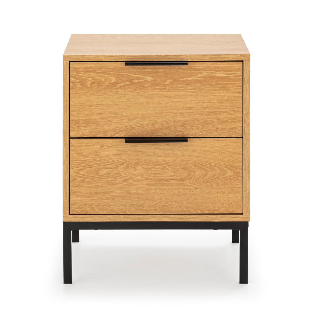 NACHTTISCH Auri 2 schubladen Eichenfarbe - Honigeiche, Holzwerkstoff (50/55/40cm) - VS Venta-stock