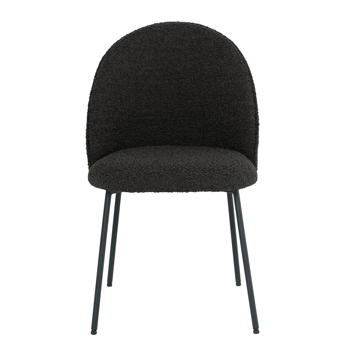 POLSTERSTUHL 2ER-SET - Metall / Textil - Schwarz, Textil/Metall (49/84/54cm) - home24