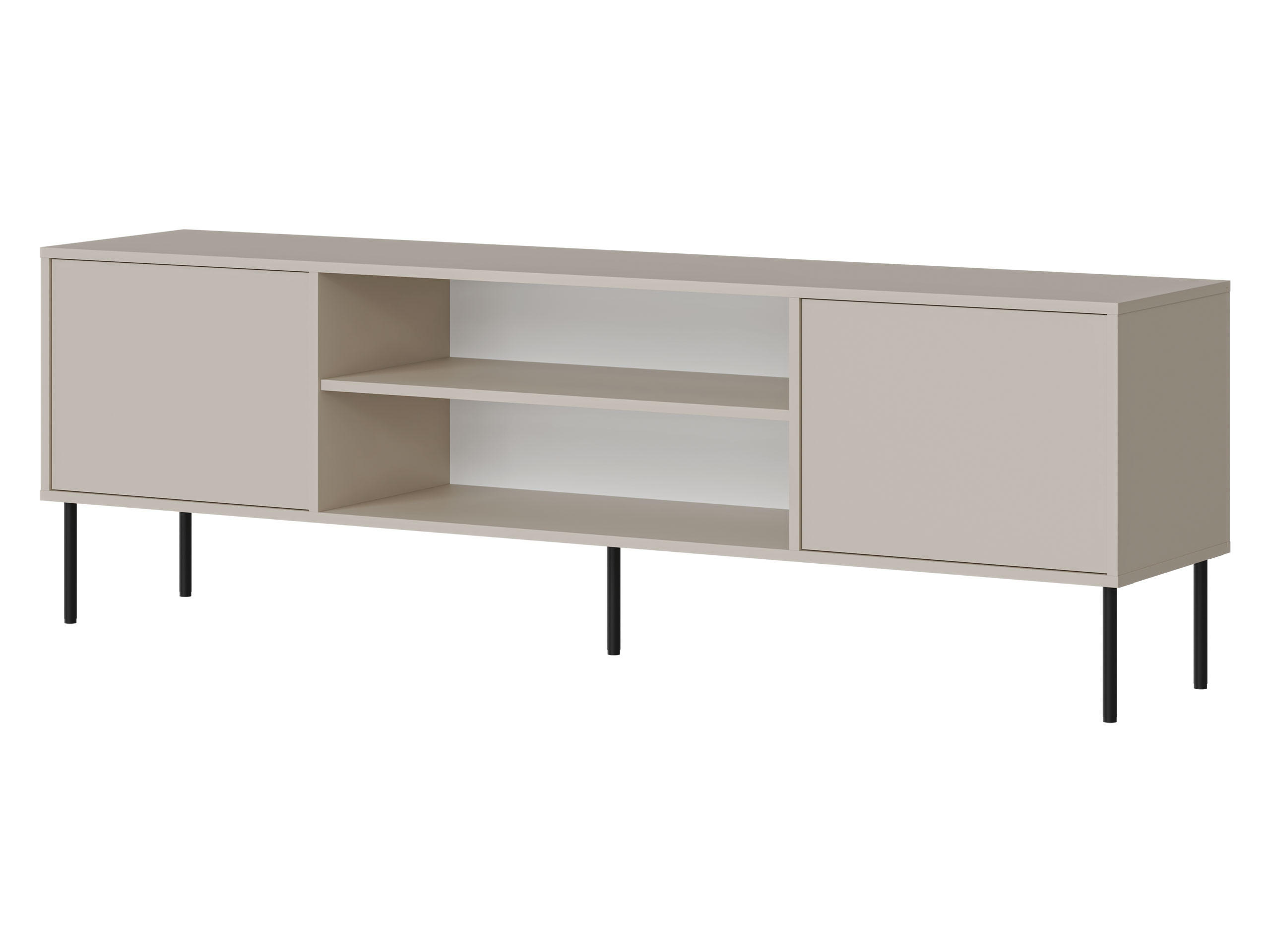 TV-LOWBOARD Domi 180 2D EF - Kaschmir/Schwarz, Holzwerkstoff/Metall (183/60/40cm) - MIRJAN24