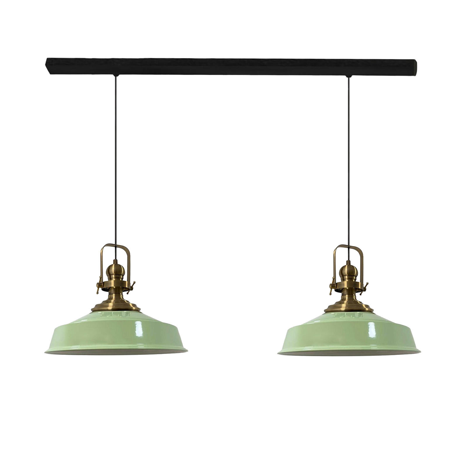 PENDELLEUCHTE Asletl 2 Flammig 41/36 cm - Mintgrün, Metall (41/36cm) - Bamyum