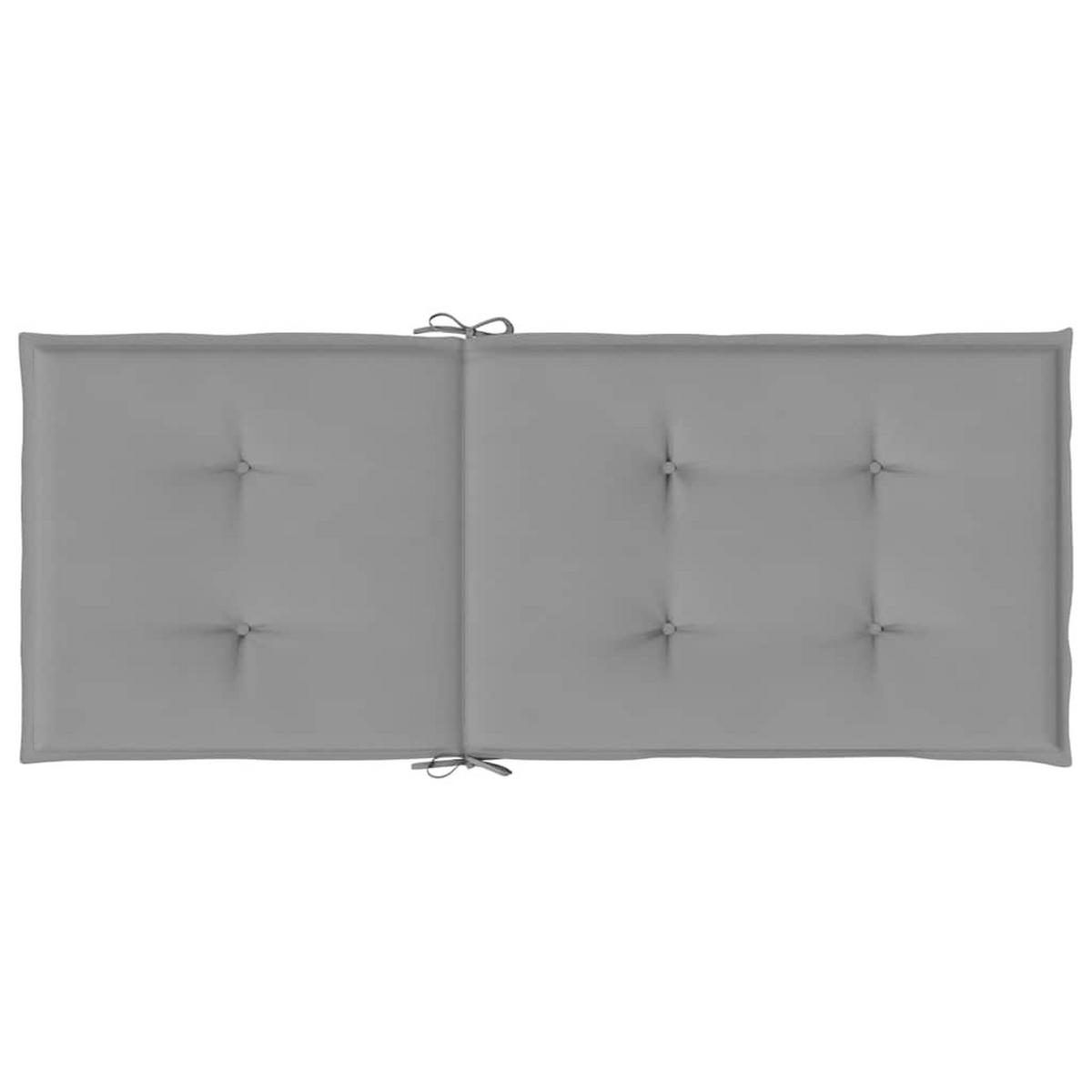 GARTENSTUHLAUFLAGEN Für Hochlehner 6Er Set Grau 120/50/3Cm Stoff - Grau, Textil (50/3/120cm) - vidaXL