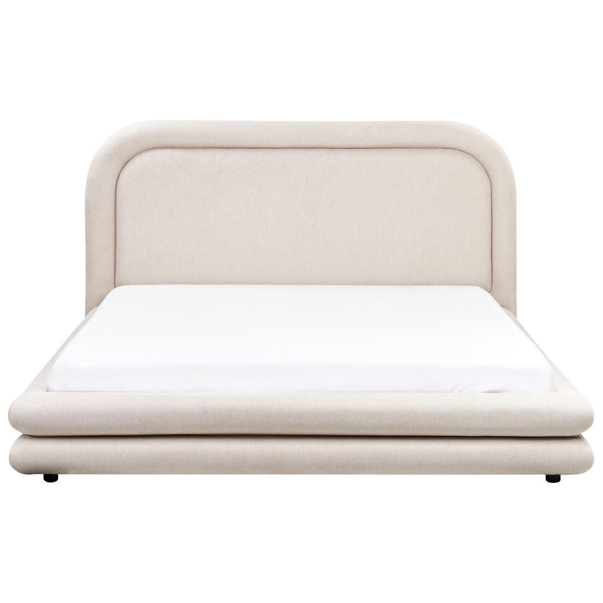 POLSTERBETT mit Lattenrost 160/200 cm Beige Lavardens - Beige, Textil (160/200cm) - Beliani