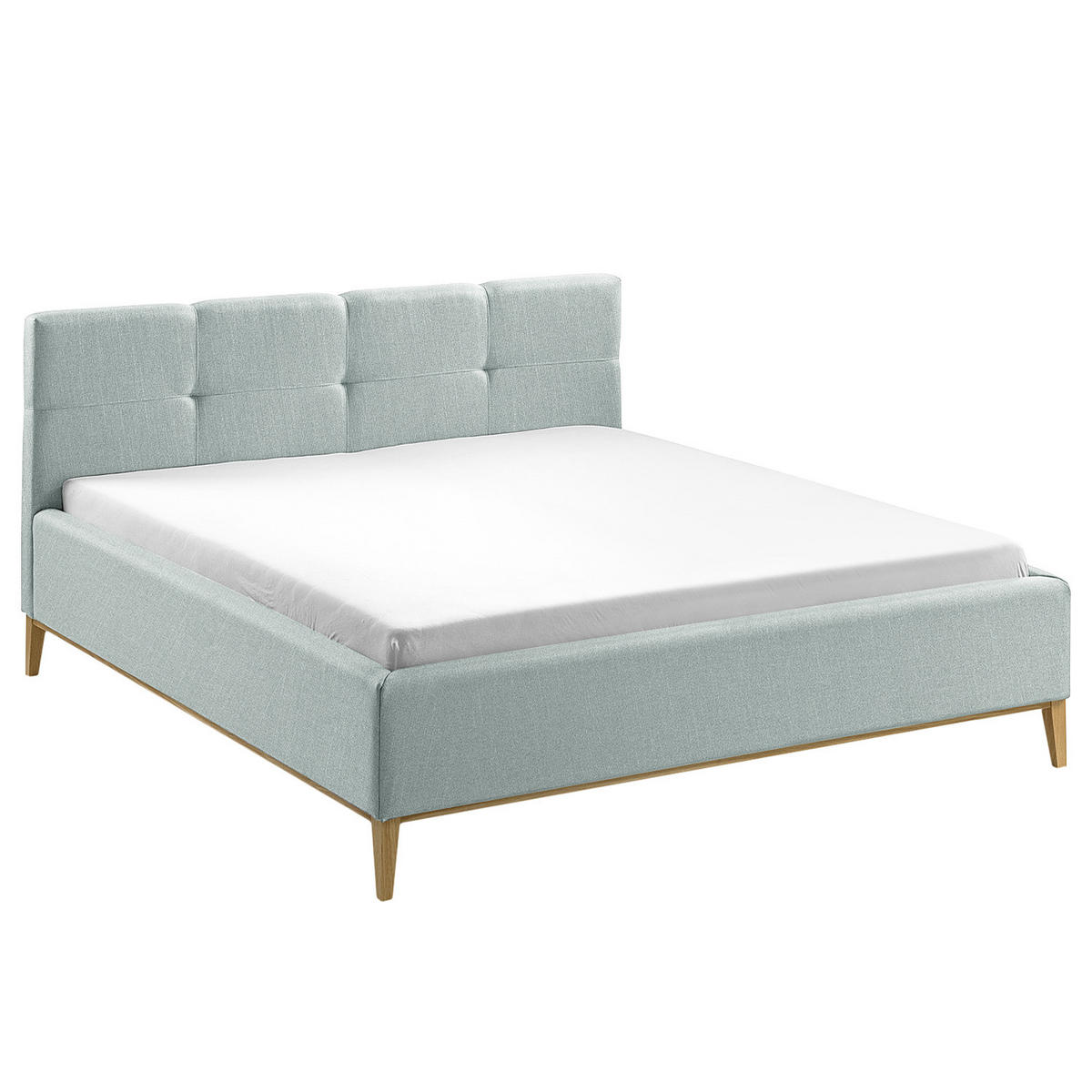 POLSTERBETT - Blaugrau, Textil (160/200cm) - home24