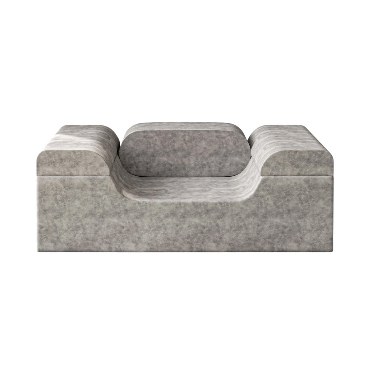 SOFA U-Form montiert hellgrau - Hellgrau, Textil (70/40/110cm) - Vercart