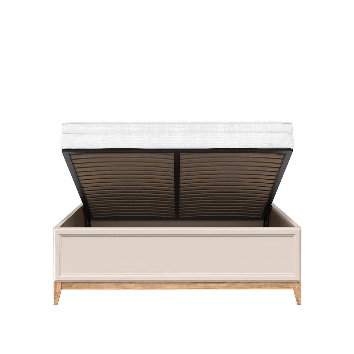 BETT MIT BETTKASTEN Windsor W-16 160 x 200 cm Kaschmir - Kaschmir/Eichefarben, Eichenholz/Holzwerkstoff (160/200cm) - Koseto