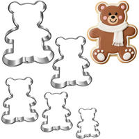 AUSSTECHFORMEN Set 5 Stück Edelstahl - Silberfarben, Metall (9/2/10cm)