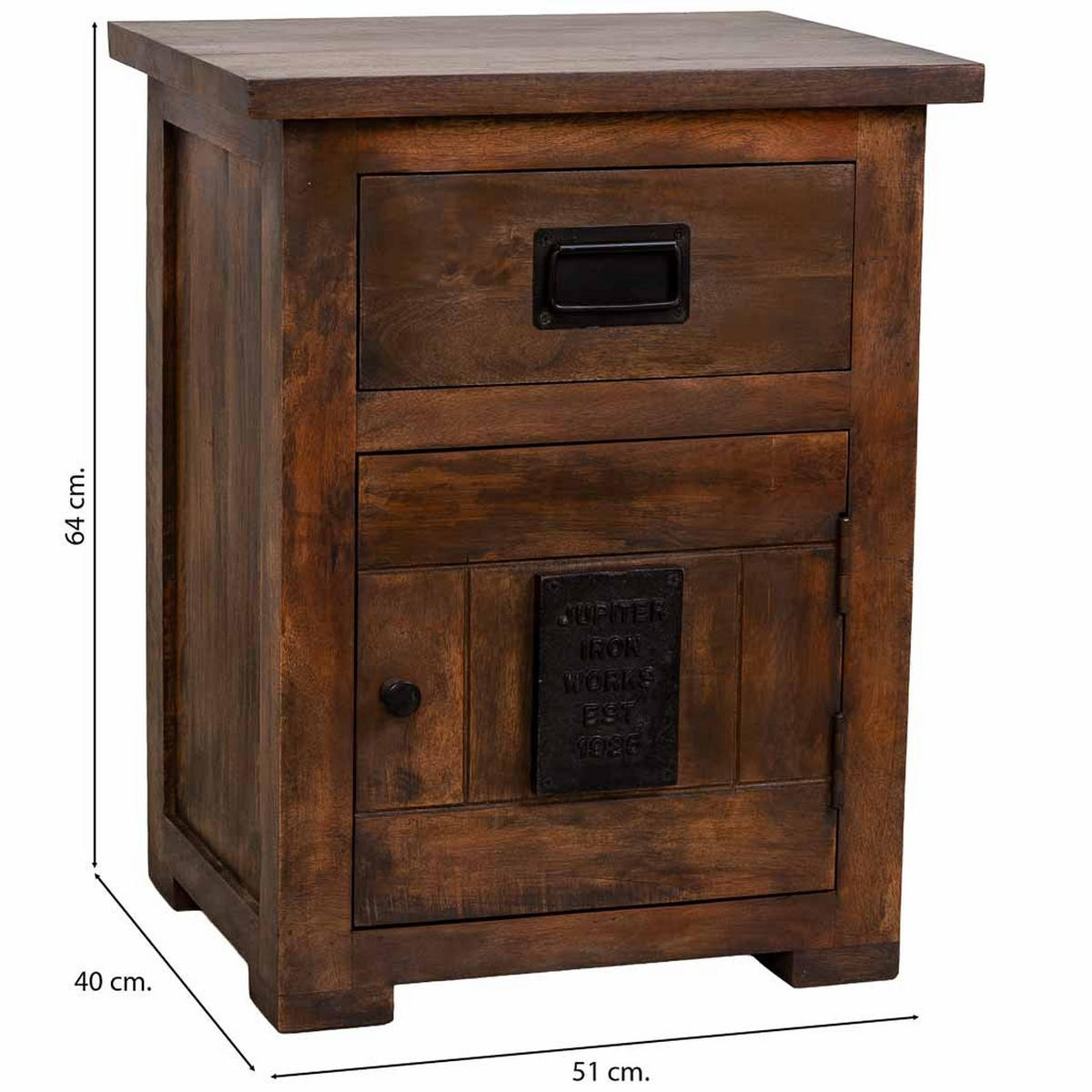 BEISTELLTISCH aus holz 51x40x64cm - Braun, Holz (51/64/40cm) - Wanderlust