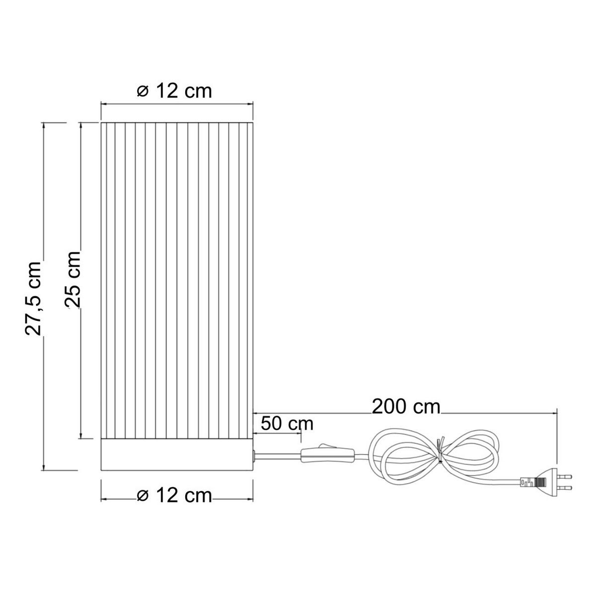 TISCHLEUCHTE Liantha, Rauchgrau, 27.5cm - Grau, Glas (27/12/27.5cm) - KOSILUM