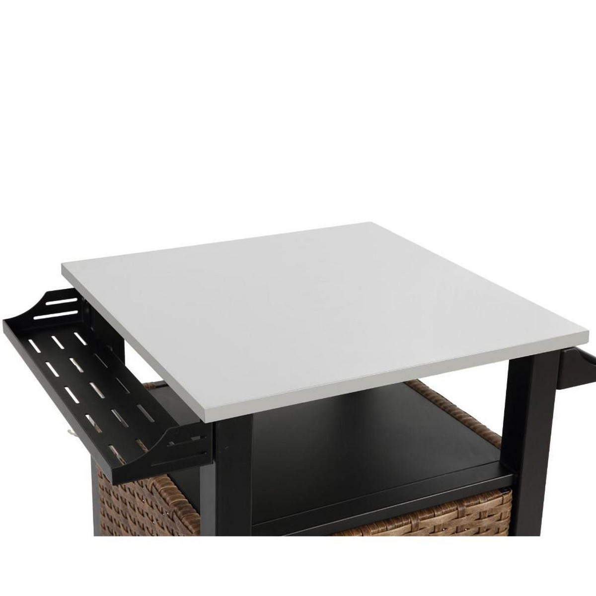 SERVIERWAGEN Küchenwagen mit Rädern,Outdoor Kücheninsel,Ratten,Braun - Braun, Metall (57/85/76cm) - LVHOM