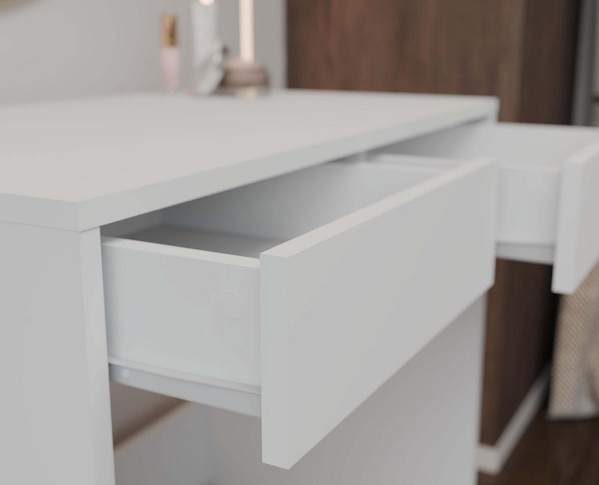 SCHREIBTISCH Weiß 81/80/50 - Weiß, Holzwerkstoff (50/81/80cm) - RAUMHIRSCH FURNITURE