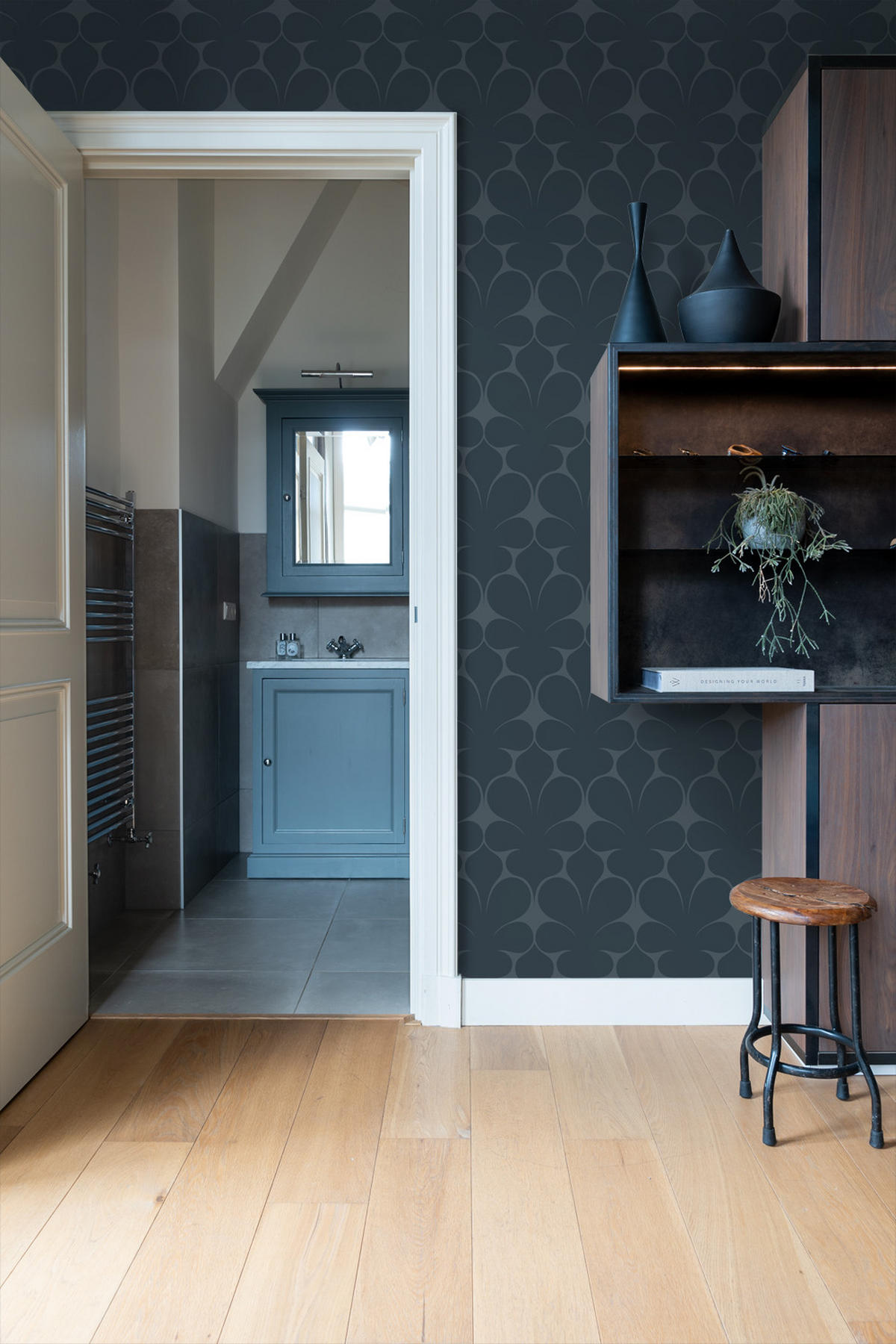 TAPETE Ornamente 50 x 900 cm - Blau, Papier (50/900cm) - Origin Wallcoverings