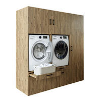 WASCHMASCHINENSCHRANK Serie 2 194cm Breit, 205cm Hoch - Eichefarben, Holzwerkstoff (194/205/67cm)