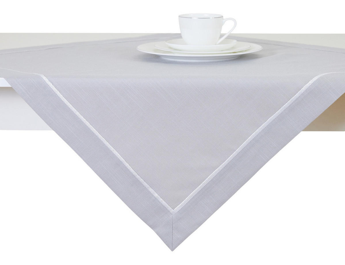 TISCHTUCH Tideno - Grau, Textil (80/80/1cm) - home&you