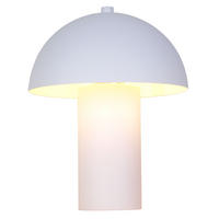 LED TISCHLEUCHTE Retro Weiß - Weiß, Metall (20/20/26cm) - Nowa