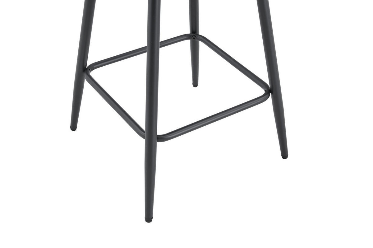 BARHOCKER mit gepolstertem Sitz Metall Schwarz - Schwarz, Metall (39/96/39cm) - Meubliv