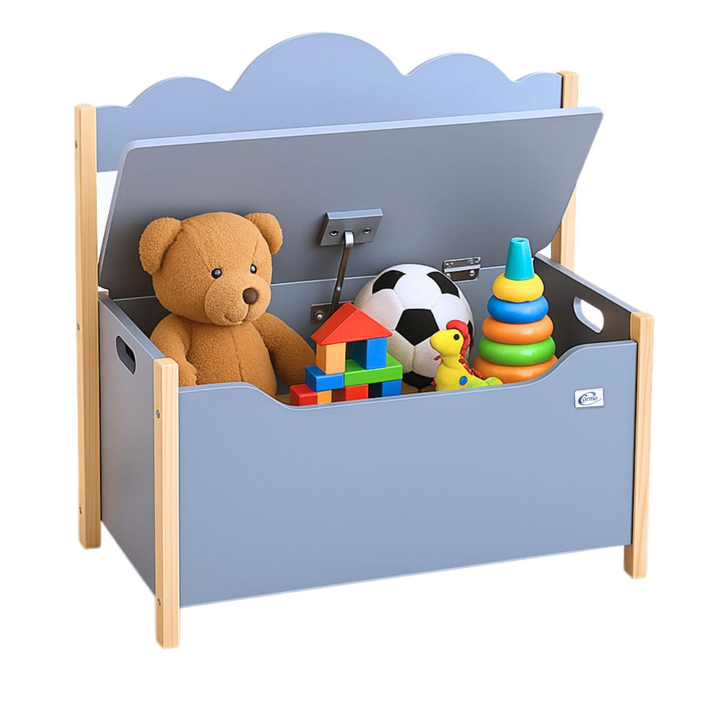 KINDERSITZBANK TRUDI Spielzeugtruhe in Grau - Grau, Holzwerkstoff (26/55/60cm) - Coemo