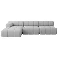 ECKSOFA modulares Sofa Razon-L2 - 285x160x70 cm Hellgrau Bouclé - Hellgrau, Holzwerkstoff/Textil (285/160cm) - ALTDECOR