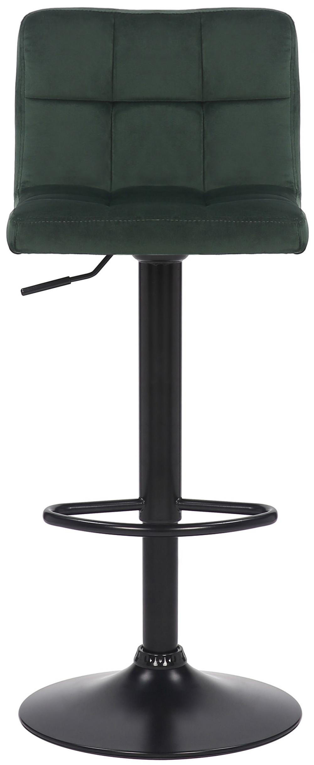 BARHOCKER 2er Set Samt Grün - Schwarz/Grün, Textil/Metall (40/85/40cm) - CLP