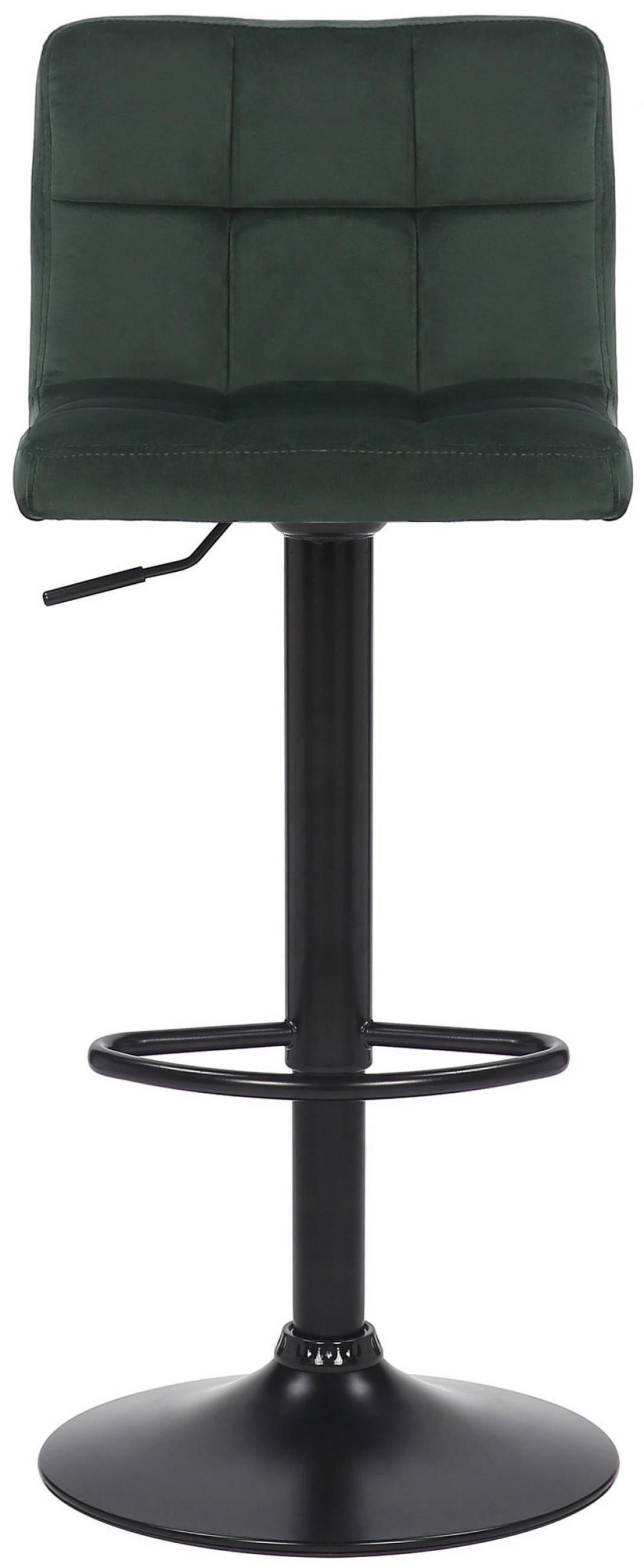 BARHOCKER 2er Set Samt Grün - Schwarz/Grün, Textil/Metall (40/85/40cm) - CLP
