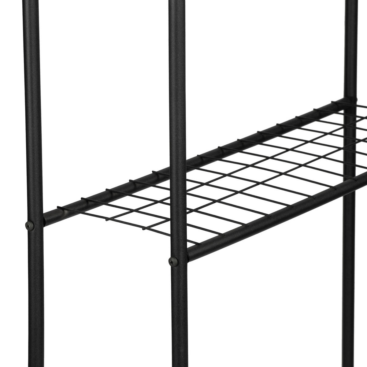 BADEZIMMERREGAL Nordborg - Schwarz, Metall (69/161/24.5cm) - [en.casa]