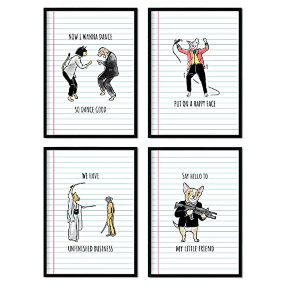 POSTER Set mit 4 Blättern in Packung 3 originalen Tarotkarten A3 Rahmenlos - Klar, Papier (29.7/3cm) - Nacnic