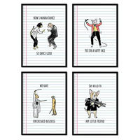 POSTER Set mit 4 Blättern in Packung 3 originalen Tarotkarten A3 Rahmenlos - Klar, Papier (29.7/3cm) - Nacnic