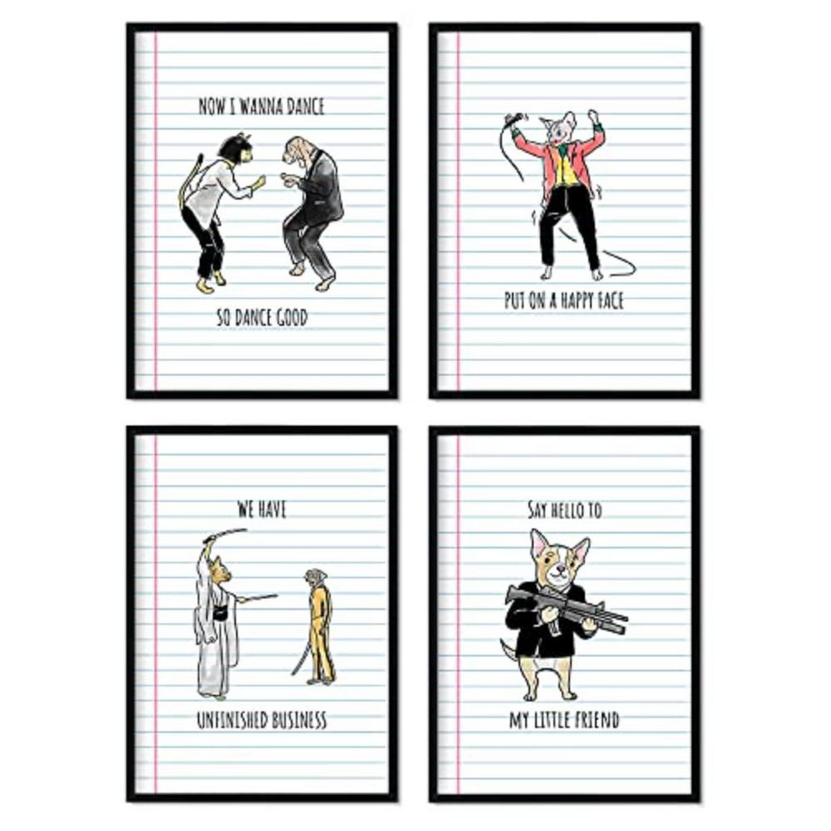 POSTER Set mit 4 Blättern in Packung 3 originalen Tarotkarten A3 Rahmenlos - Klar, Papier (29.7/3cm) - Nacnic