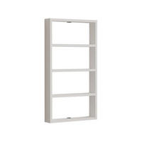 WANDREGAL mit 4 Ablagen - lya 43,2/9/80 cm - Weiß, Holzwerkstoff (9/80/43.2cm) - Calicosy