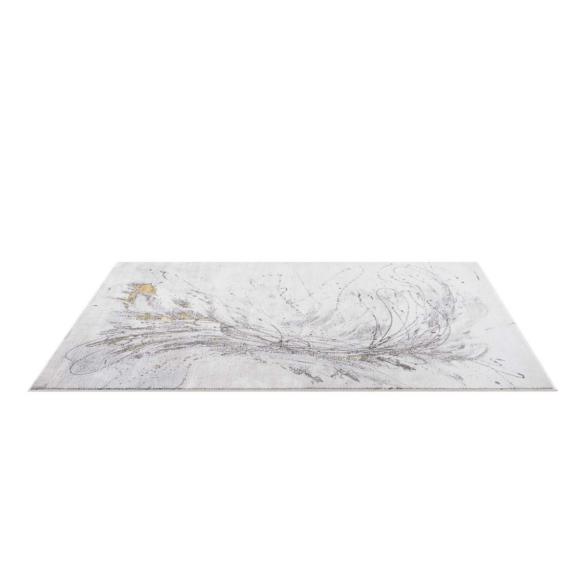 KURZFLOR-TEPPICH Chic 199 Grau/ Golden 80x300 cm - Grau, Textil (80/300cm) - carpet city
