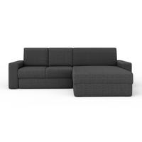 ECKSOFA TOCO XL 275/170 cm in Cord Anthrazit rechts - Anthrazit, Holz/Holzwerkstoff (275/170cm) - Deine Möbel 24