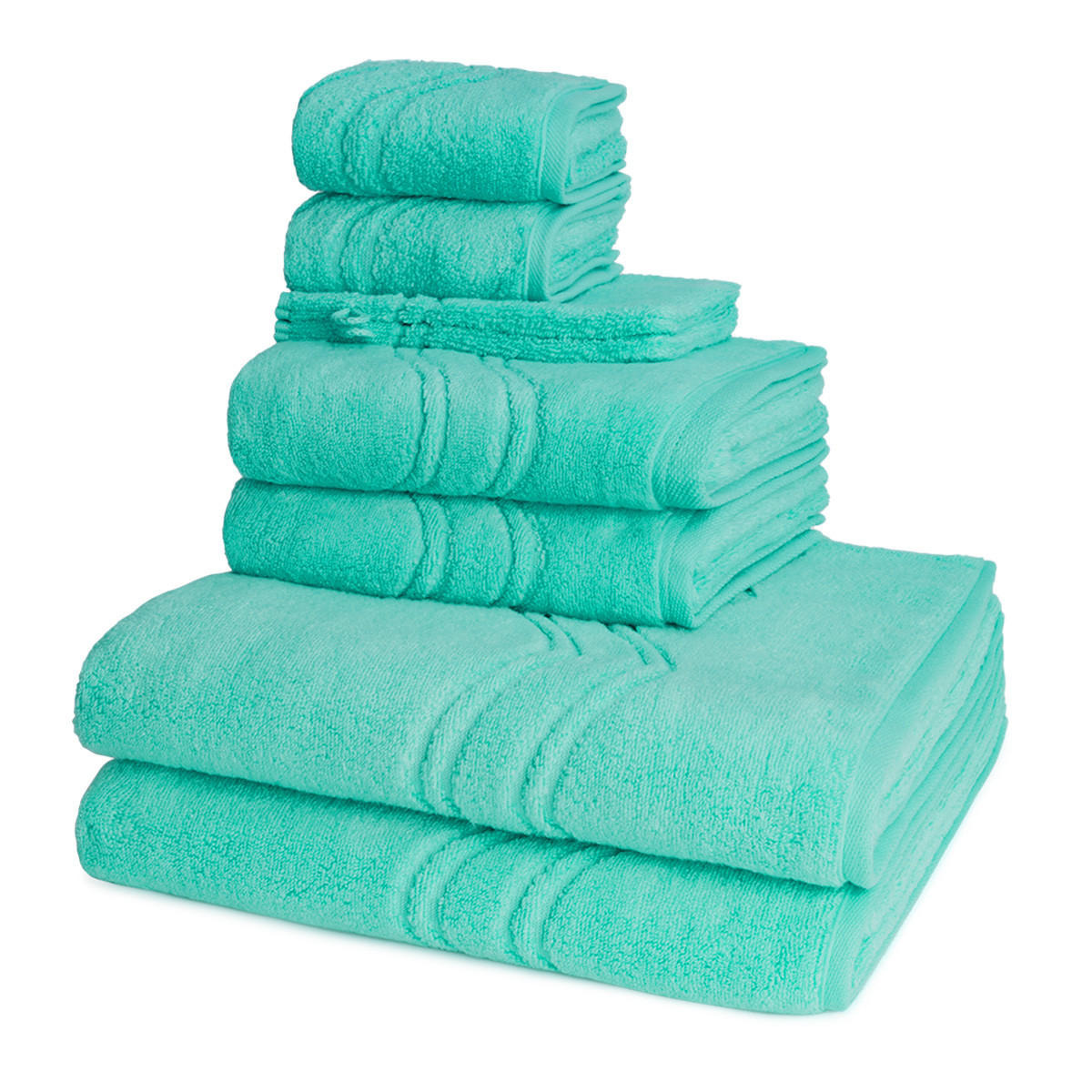 FROTTIERSET Cashmere feeling 8-teilig - Türkis, Textil (50/100cm) - Ross