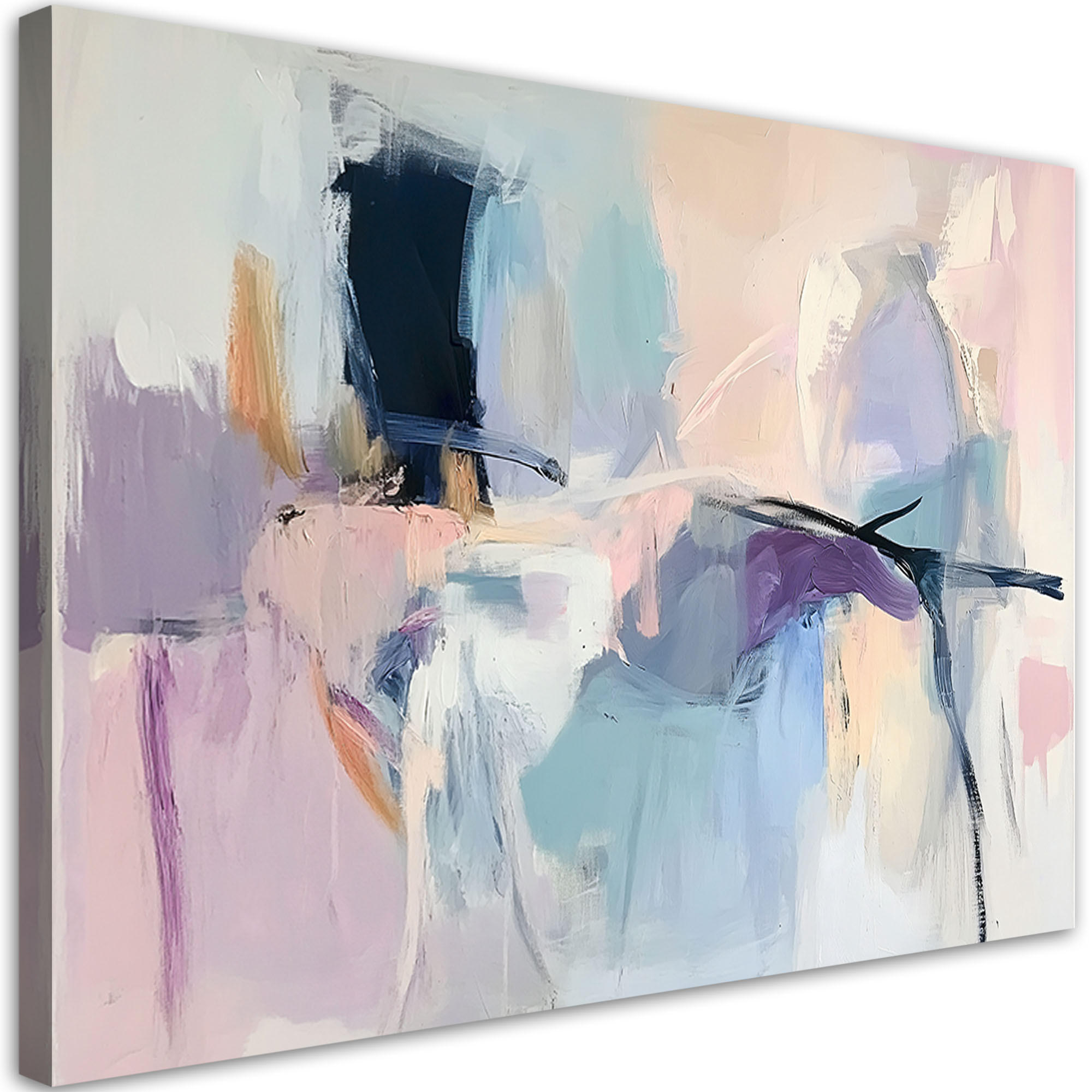 WANDBILD pastell zarte abstraktion - Multicolor, Textil (100/70cm) - Feeby