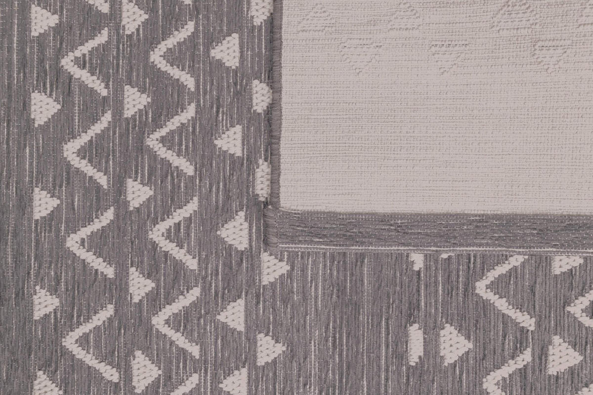 TEPPICH Indoor Outdoor Ethno-Stil grau - Grau, Textil (160/230cm) - AFK Living